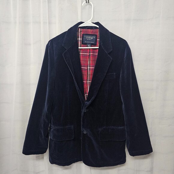 American Eagle Outfitters Other - Vintage American Eagle Velvet Blazer Navy Blue Collegiate Preppy Unisex S